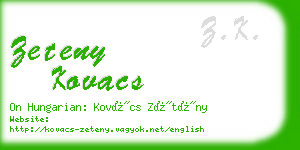 zeteny kovacs business card